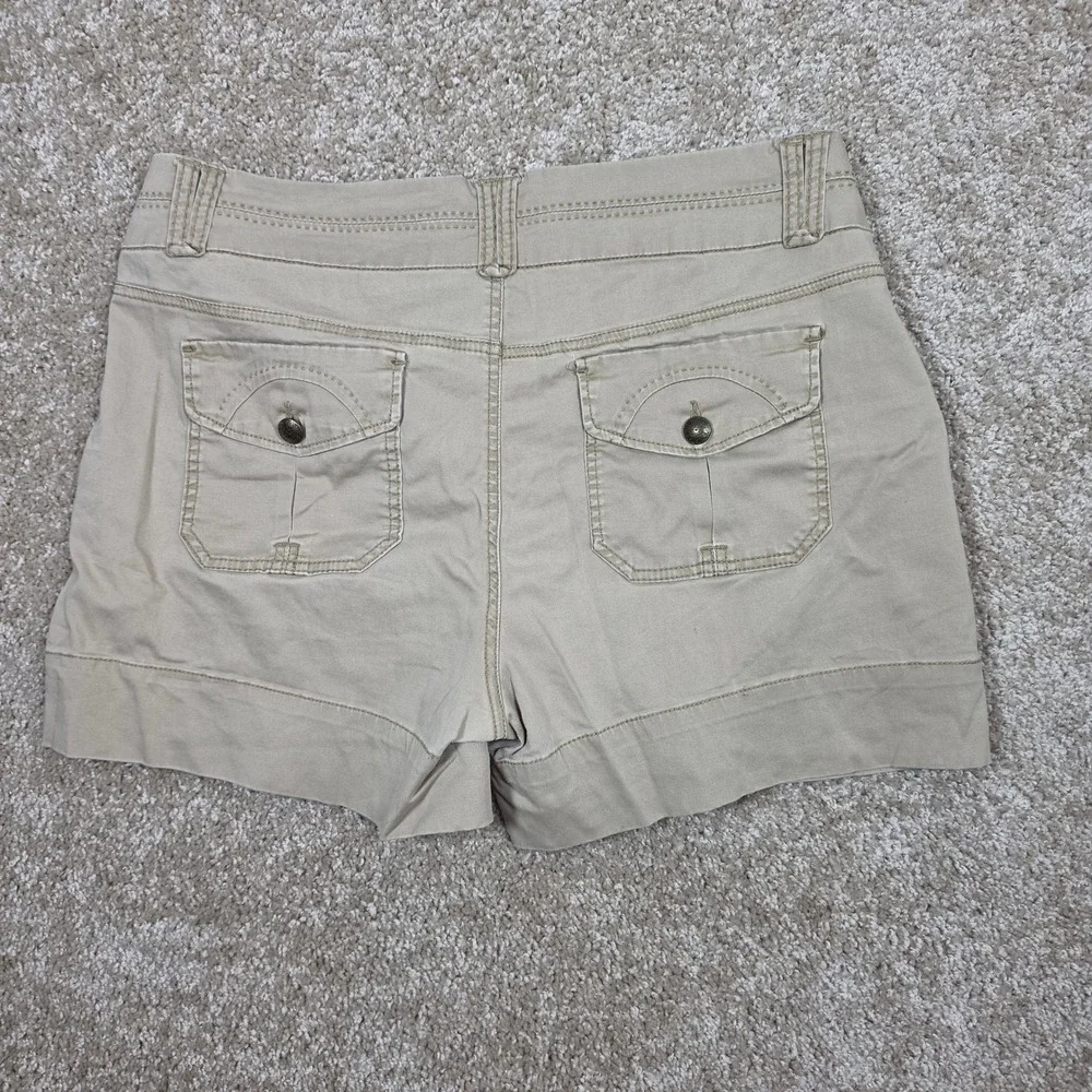 One 5 One Khaki Utility Shorts Double Button Flap Pocket Women's Size 14